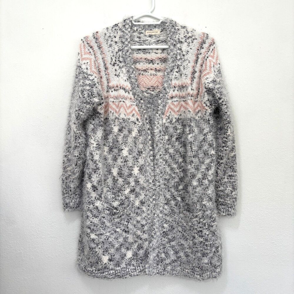 Retrology Women Casual Open Cardigan Sweater 2X Duster Preppy Cottage Capsule